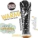 Women's DailyShoes Knee High 2-Tone Up D'cor Zipper Cowboy Warm Fur Water Resistant Eskimo Snow Boots