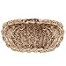 MyGift 6.5 Inch Handwoven Rattan Wall Hanging Storage Basket, Small Decorative Baskets