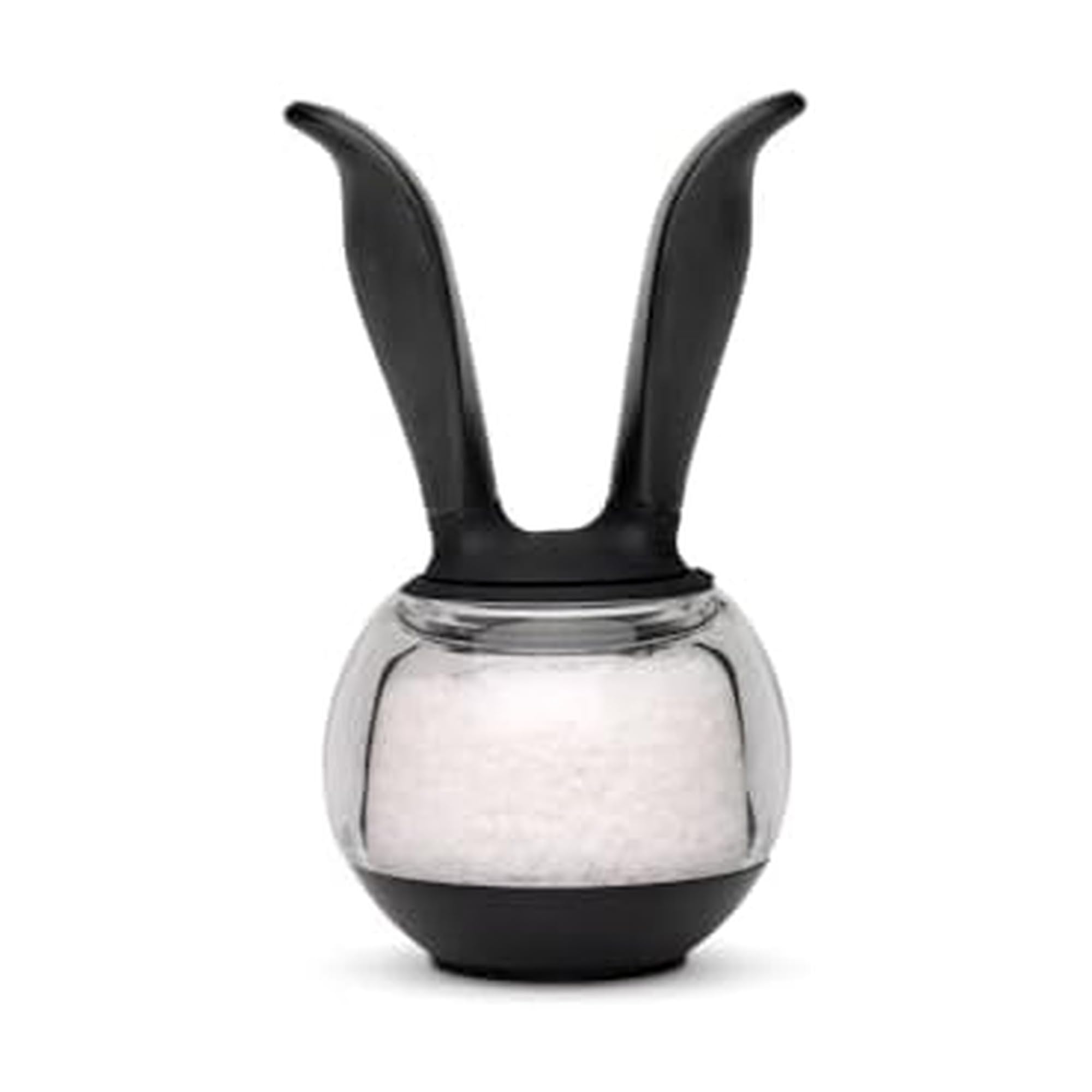 Chef'n SaltBall Salt Grinder, One Handed Refillable Salt Mill, Adjustable from Ultra-Fine to Coarse, 8 x 8 x 15 cm, Black