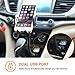 Car Phone Mount, 3-in-1 Cigarette Lighter Car Mount 360°Rotatable Universal Cell Phone Holder with Dual USB Ports Car Charger for iPhone X 8 8 Plus 7 7 Plus 6 Galaxy S9 Note 9 8 S8 and More (Black)