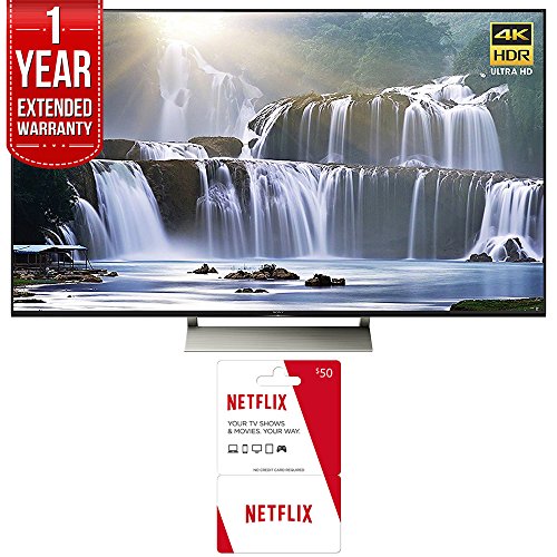 Sony XBR-55X930E 55-inch 4K HDR Ultra HD Smart LED TV (2017 Model) w/ Netflix $50 Gift Card + 1 Year Extended Warranty