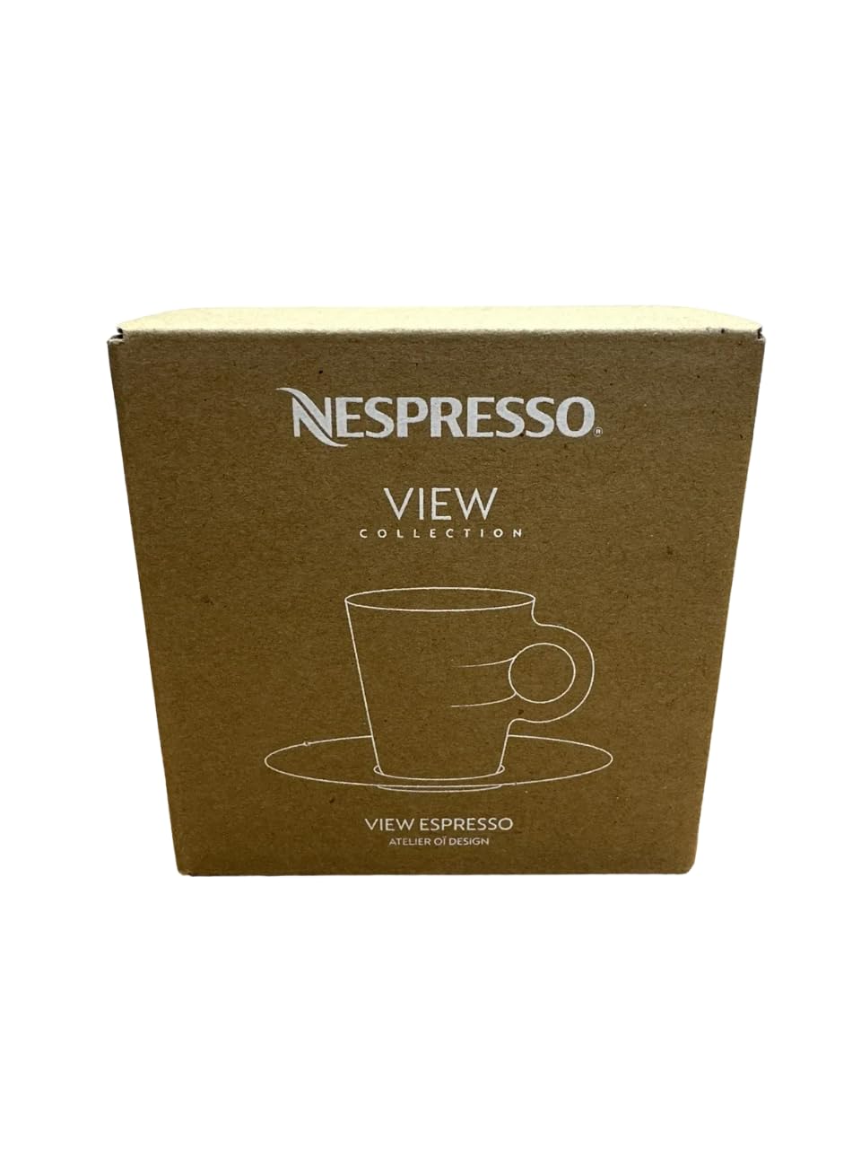 Nespresso -View Collection: Set of 2 Espresso Glass Cups and Saucers (80 ml)