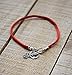 Silver Coin Charm for Success & Abundance with Hamsa Hand Charm for Protection on Red Silk String Bracelet for Men - 8