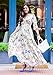 Milumia Women's Button Up Split Floral Print Flowy Party Maxi Dress White and Green Large