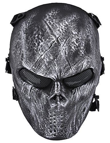 Outgeek airsoft mask scary skull outdoor full face mask…