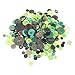 Aspire 660 PCS Assorted Sizes Resin Buttons for Kids DIY Crafts, New Christmas Color-Dark Green