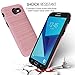 Samsung Galaxy J3 2017 Case,Galaxy J3 Emerge/J3 Prime/J3 Eclipse/J3 Mission/Express Prime 2/J3 Luna Pro/Amp Prime 2/Sol 2 Phone Case with Tempered Glass Screen Protector for Girls Women-Rose Gold