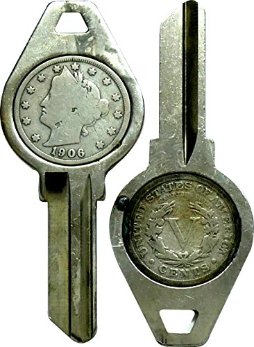 image for Nickel CoinKey - Blank House Key Design [Kwikset KW1 Schlage SC1] (KW1