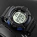 Fanmis Outdoor Sports Watch Digital Multifunction Alarm Pedometer Waterproof Watch Blue