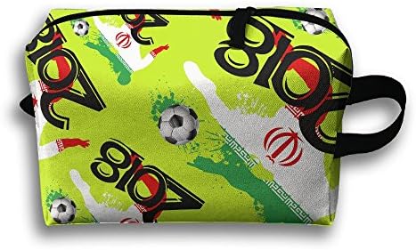 E4fg Cube 2018 Football Match Iran Women Men Zipper Travel Cosmetic Bags Portable Makeup Shaving Kit OrganizerLarge Toiletry Pouchs