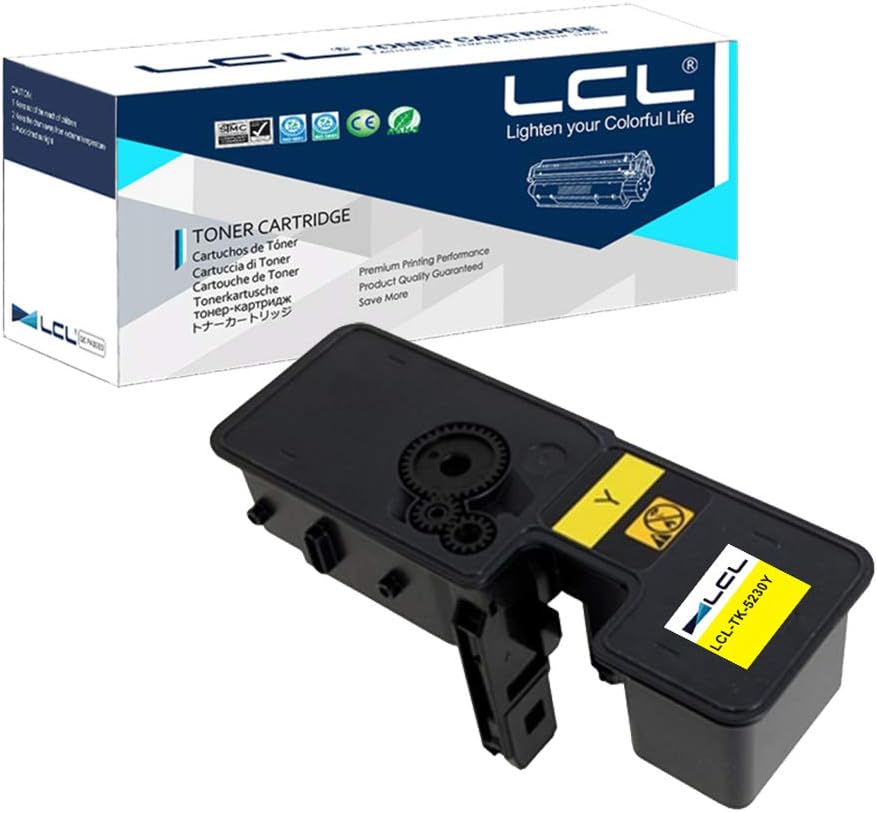 LCL TK-5230 TK5230 Yellow Toner Cartridge Replacement for Kyocera TK-5230 TK-5230Y TK5230Y Replacement for Kyocera Ecosys P5021 P5021cdn P5021cdw M5521 M5521cdn M5521cdw (1 Pack)