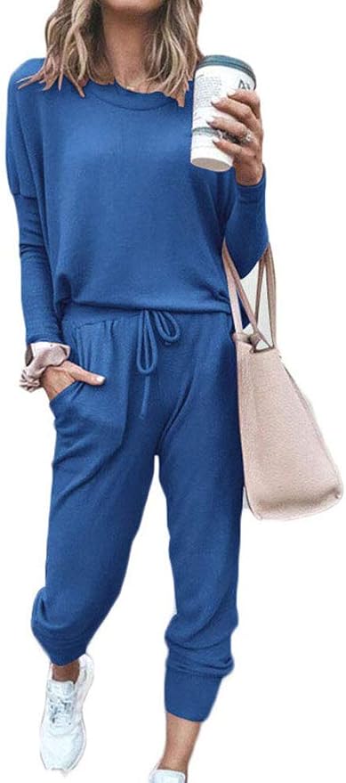 Beaufident Survêtement Femme Ensemble 2 Pièce Sportswear Sweatshirt Manche Longues Pantalon de Jogging avec Poches Tenue Pyjama Casual de Sport pour Gym Yoga Beaufident Survêtement Femme Ensemble 2 Pièce Sportswear Sweatshirt Manche Longues Pantalon de Jogging avec Poches Tenue Pyjama Casual de Sport pour Gym Yoga