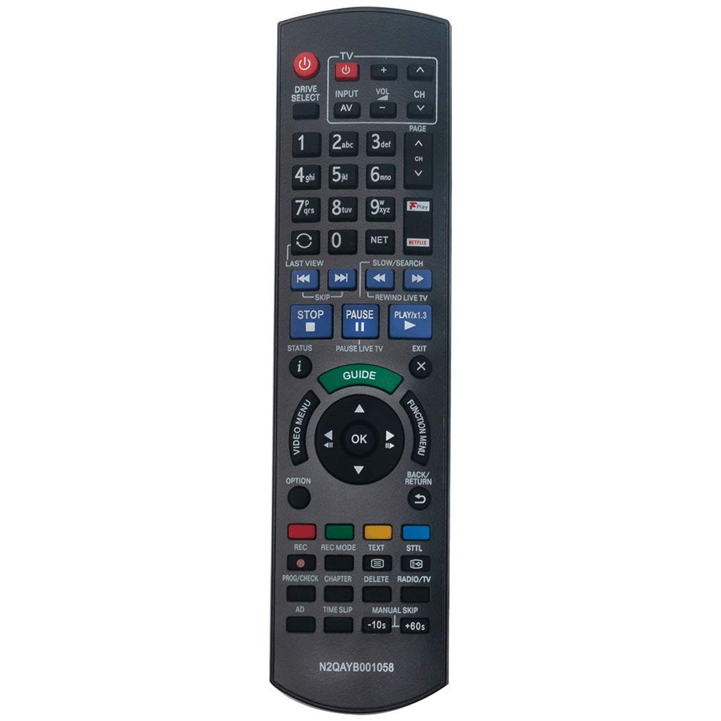 VINABTY N2QAYB001058 Replacement Remote Control for Panasonic HDD DVD DMR-BWT850EB DMR-HWT250 DMRHWT250