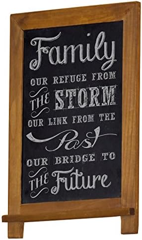 COMPONO Vintage Chalkboard (16” x 12”) Vertical Wall Mount Rustic Chalk Board for Wedding, Home, Kitchen, or Business use. Hand Made Slate Writing Surface (Cherry)