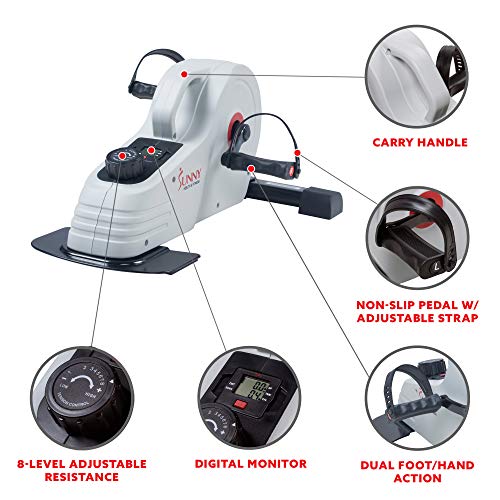 Sunny-Health-Fitness-Under-Desk-Bike-Pedal-Exerciser-Desk-Elliptical-Mini-Bike-SF-B0891