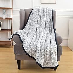 EMME Fuzzy Sherpa Throw Blanket 50"x60" Ultra Soft
