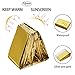 Defler Emergency Foil Blanket Pack of 10,Mylar Thermal Blankets Extra Large Gold Foil Space Blanket for NASA,Outdoors, Camping, Hiking,Survival,Marathos or First Aid (82″ X 62″,Pack of 10)thumb 3