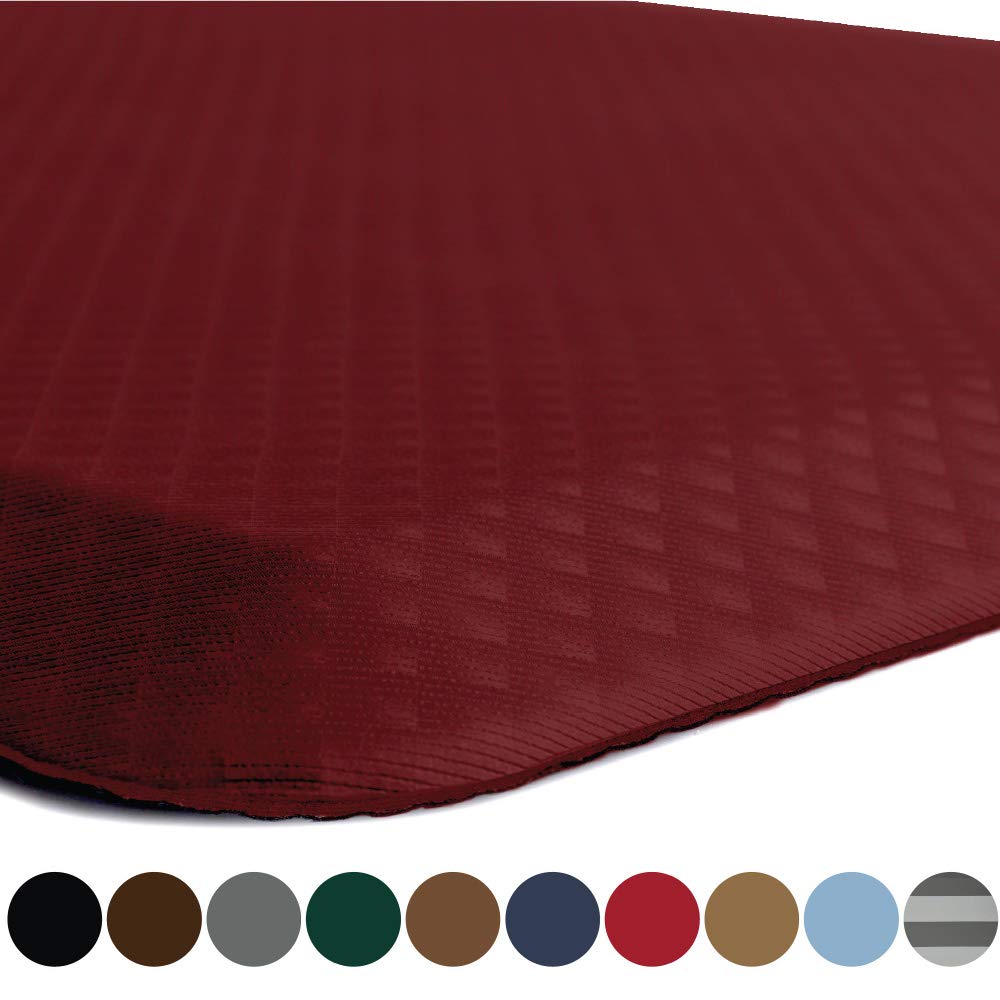 Kangaroo Original Standing Mat Kitchen Rug, Anti Fatigue Comfort Flooring, Phthalate Free, Commercial Grade Pads, Waterproof, Ergonomic Floor Pad for Office Stand Up Desk, 70x24, Red