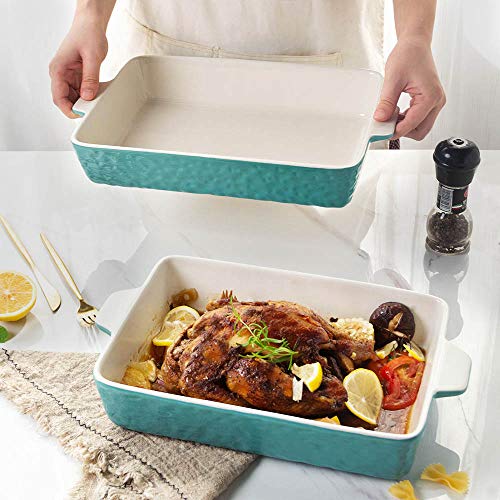 Bakeware Set, Krokori Rectangular Baking Pan Ceramic Glaze Baking Dish