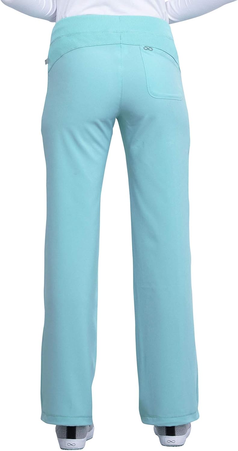 Cherokee Womens Infinity Low Rise Straight Leg Drawstring Scrubs Pant, Red, One Size: Clothing