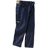 Prison Blues Men's Work Jeans (7 Pocket) with Suspender Buttons - Rigid Blue 34 x 36