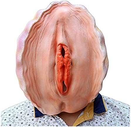 Halloween Creative Mask Shell Abalone Funny Virginally Head Prop Latex Material