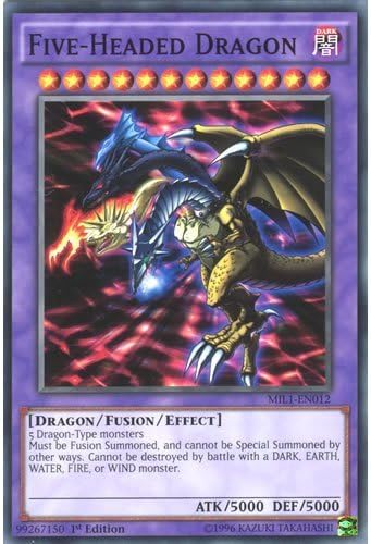 YuGiOh : MIL1-EN012 1st Ed Five-Headed Dragon Common Card - ( Millennium Pack ) by Deckboosters