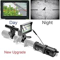 RHYTHMARTS [Upgrade] Digital Night Vision for Riflescope with CCD and Flashlight Outdoor Hunting