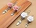 Stay Young 4PCS Beautiful Rose Flower Cabinet Knobs Dresser Cupboard Drawer knobs Pulls Handles Ceramic Knobs with Screw