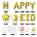 TOYMYTOY Happy Eid Mubarak Latex Balloons Gold Glitter Ramadan Balloons Banner EID Party Decorations