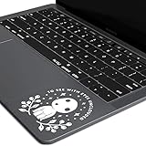 Kodama Tree Spirits Hayao Miyazaki Quote to See with Eyes Unclouded for MacBook Laptop car Window Die-Cut Vinyl Decal Sticker (White)