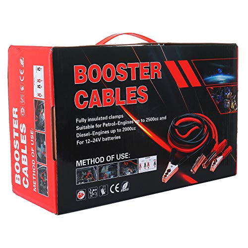 LtrottedJ Heavy Duty Jumper Booster Cables Commercial Grade Battery 4 Gauge 10ft 1000 AMP