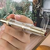 Scotte 4.3 Inch Pipe Spice Herb Grinder Rotary Automatic-Retractable Glass Tool for Herbs Box