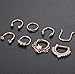 ORAZIO 8PCS 16G 316L Stainless Steel Septum Hoop Nose Ring Horseshoe Rings Daith Piercing Jewelry Diameter 8MM 10MM (B:Rose Gold Tone Diameter 8MM)