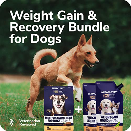 MIRACLE VET 2in1 Weight Gain And Recovery Bundle For Dogs 32 Oz