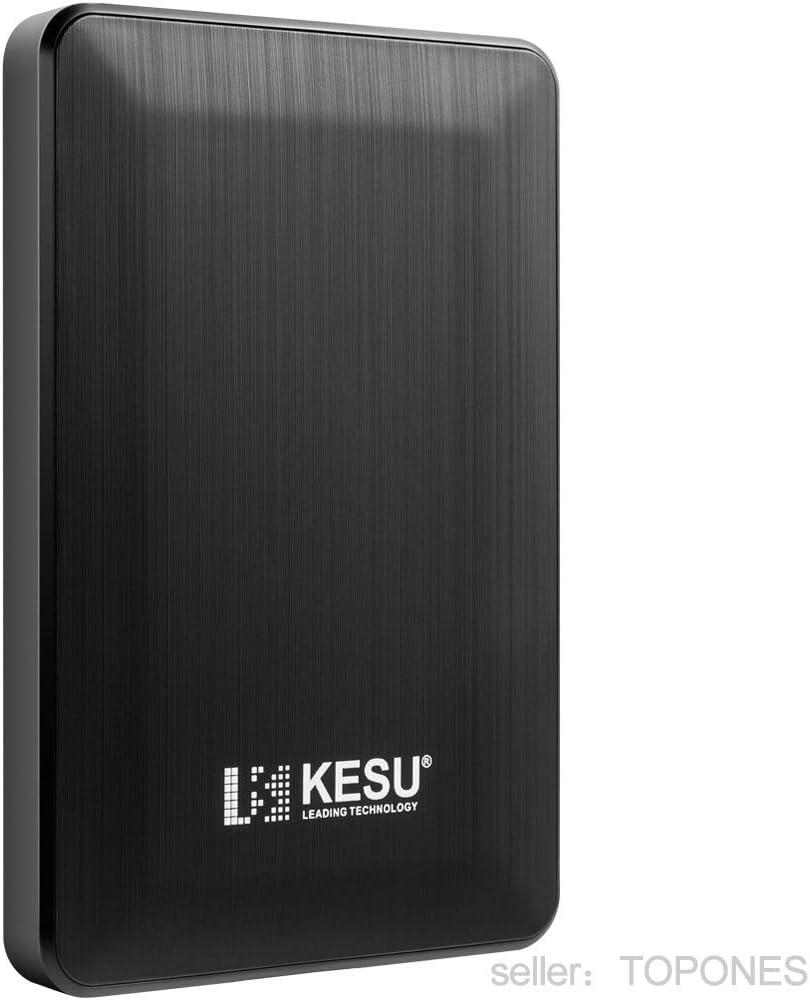KESU Ultra Slim 500GB External Portable Hard Drive 2.5 Inch USB 3.0 Backup HDD Portable for PC, Mac, TV, PS4, Xbox - Black