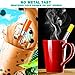 Set of 6 Stainless Steel Boba Straws with Silicone Tips | Reusable & Metal Drinking Angled-Tip Straws for Reduced Plastic Consumption | Great for Wide Bubble Tea, Boba Tea & Smoothie, Milkshakes ect.