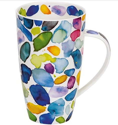 Dunoon Bone China Blobs Abstract Art Mug (Blue)