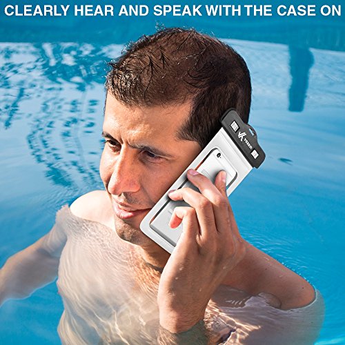 Voxkin Premium Quality Universal Waterproof Case Including Armband ✚ Compass ✚ Lanyard - Best Water Proof, Dustproof, Snowproof Bag for iPhone 6S, 6, 6 Plus, 5, Galaxy S6 S5 Note 4 or Any Phone