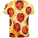 Old Glory Pepperoni Pizza Costume All Over Adult T-Shirt - Medium Multi