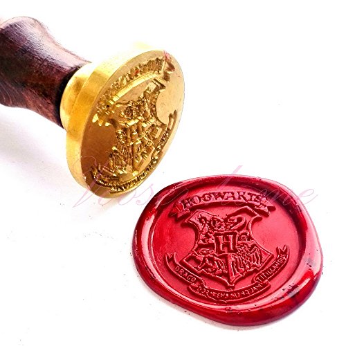 Vooseyhome the Hogwarts School of Witchcraft & Wizardry Badge Wax Seal Stamp with Rosewood Handle