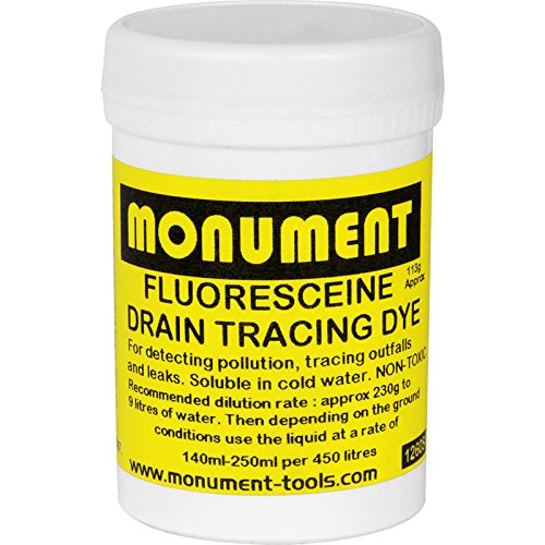 Monument Drain Tracing Dye Fluorescein - Liquid, Safe & Non-Toxic, 0.141kg