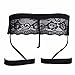 FEESHOW Men's Lace Thongs G String Bikini Sissy Pouch Underwear Lingerie with Garter Strap