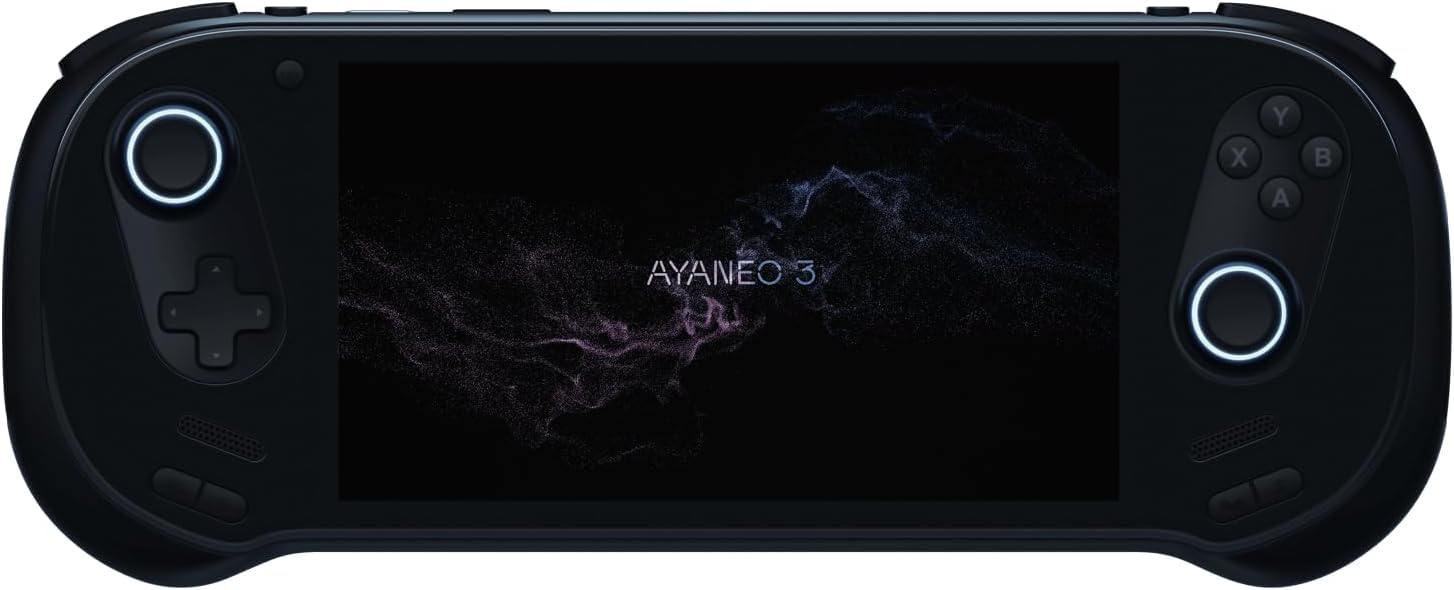AYANEO 3 7" OLED Touchscreen Modular Gaming Handheld PC, AMD Ryzen AI 9 HX370 Processor, 32GB LPDDR5X RAM, 1TB NVMe SSD, Windows 11 - Starry Black