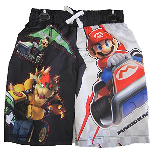 Mario Kart Big Boys Black White Cartoon 