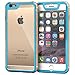 iPhone 6s Plus Case, Apple iPhone 6s Plus, rooCASE [Gelledge] 360 Complete Coverage Full Body Slim Fit Protective [Clear Back Panel] [3H Built in Screen Protector] Cover Case iPhone 6 - Blue