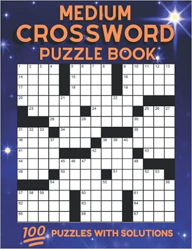 medium crossword puzzlebook 100 puzzles with solutions press moss 9798840590386 amazon com books
