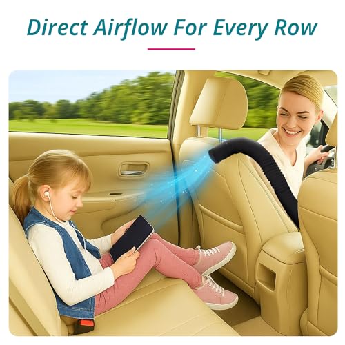 Swanoo Car AC Vent Extender | Air Vent Hose for Backseat | Directs Cool or Hot Air to Kids & Pets | Universal Fit | Extends Up to 10 FT | AC Tube for Baby Car | Back Seat Air Conditioning | BreezyBack