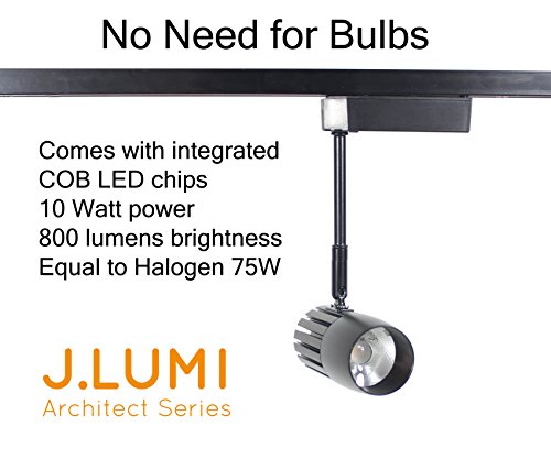 J.LUMI TRK9630 LED Track Light Fixture, 120V AC, 10 Watts, 3000K Warm White, CRI 80+, Aluminum Can, Contemporary Style, Track Light, Tracklight Heads, for Compatible Track Rail search RAL1002 - Thumbnail 5