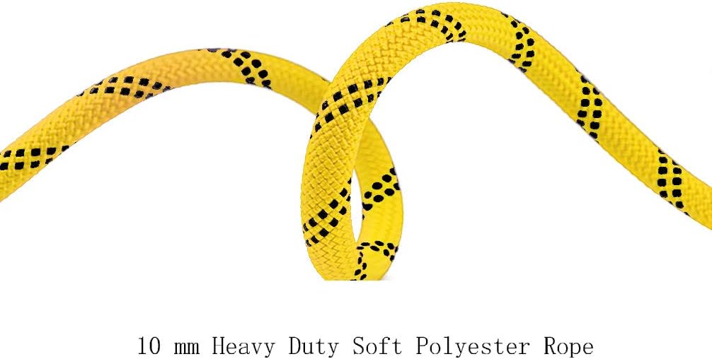 Aoneky 10 mm Static Outdoor Rock Climbing Rope, Fire Escape Safety Rappelling Rope (Yellow 1, 32) : Sports & Outdoors